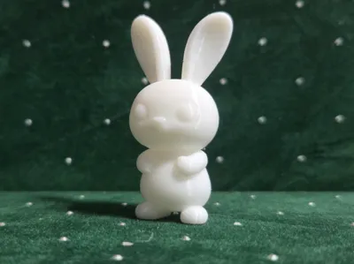 Cute Bunny – Minimal 3D Printed Figurine