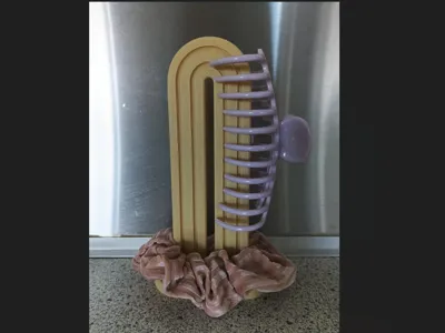 Scrunchie and hair clip holder