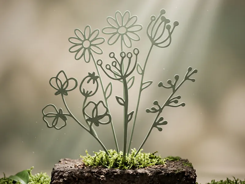Fleurs Filigrane 2D — Lot de 10 Tiges