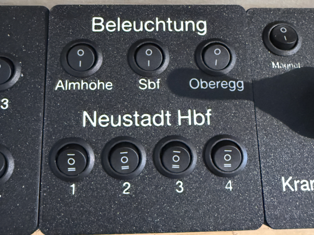 Modulares Stellpult-Panel für 20mm Kippschalter