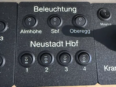 Modular Control Panel for 20mm Toggle Switches