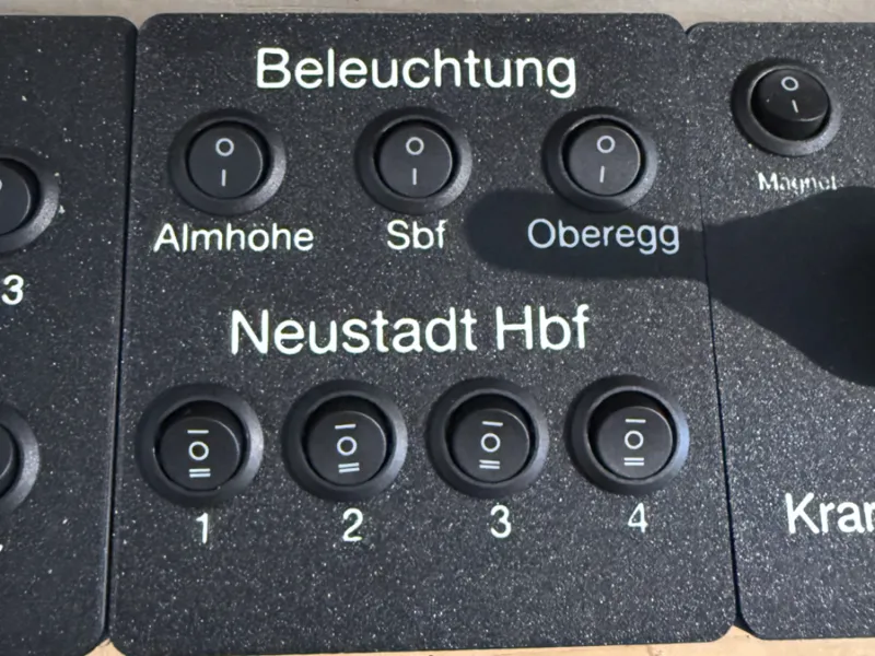 Modulares Stellpult-Panel für 20mm Kippschalter