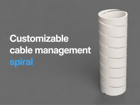 Caja o estuche: Customizable cable management sleeve/spiral — referencia de MakerWorld