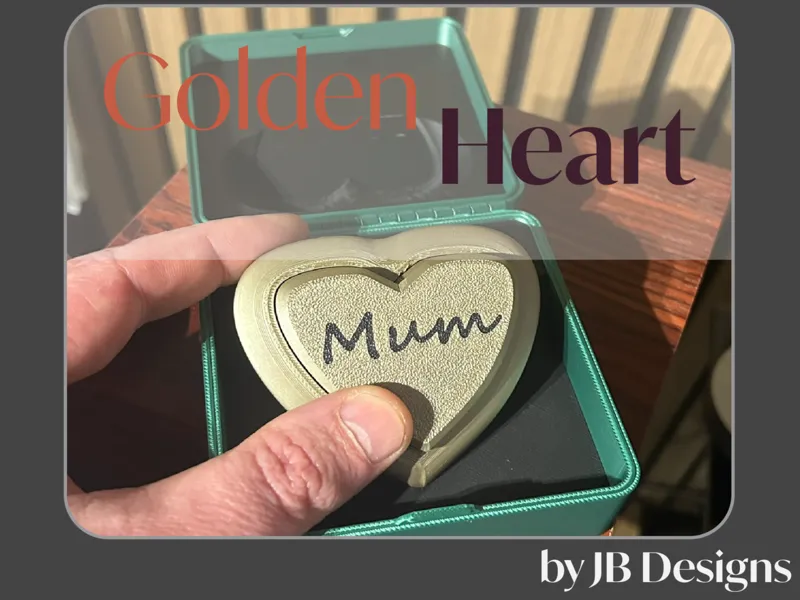 Heart gift in box - customisable text mother's day