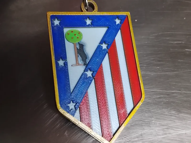 Llavero Atletico Madrid a relieve 2 caras