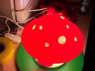 Mushroom House Lamp 2 colors top V2