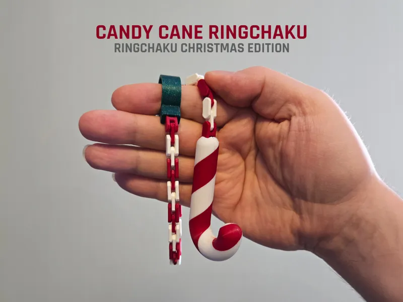 Candy Cane Fidget— Ringchaku Christmas Edition