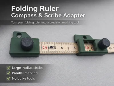 Folding Ruler Compass – Circle Jig Tool