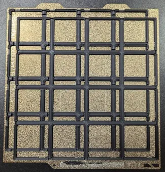 Gridfinity nest base with connectors for A1 mini