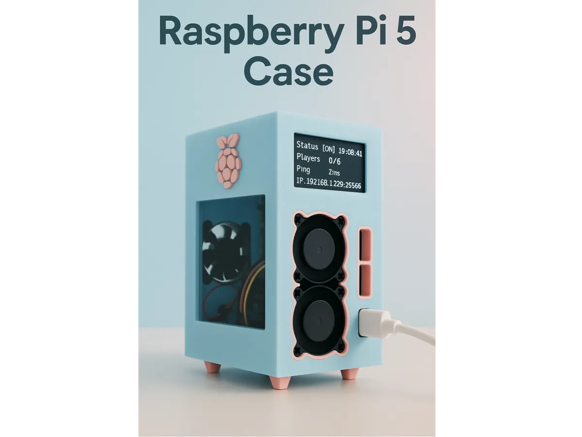Printable Raspberry Pi 5 Case Raspberry Pi 5 Case/Tower - Free 3D Print Model - MakerWorld