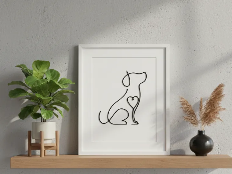 Chien minimaliste en ligne continue