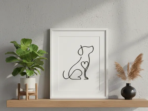 Chien minimaliste en ligne continue