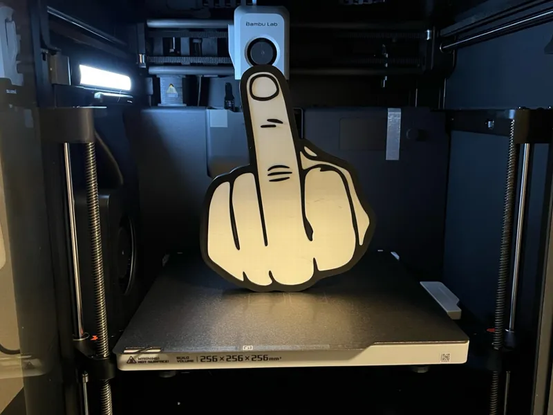 Middle Finger Wall Decor NO AMS