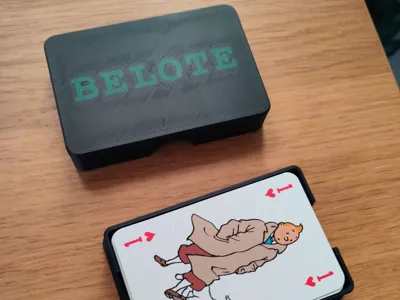 Belote card game box