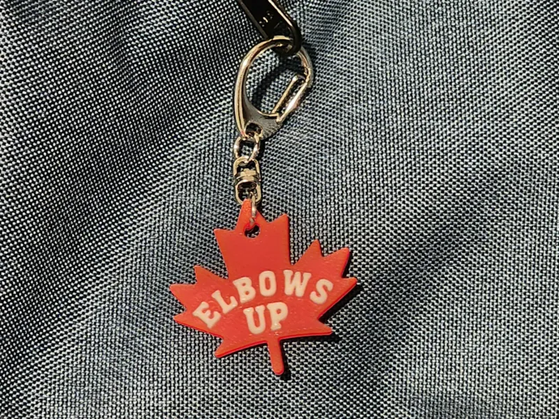 Elbows Up Keychain/Bag Charm