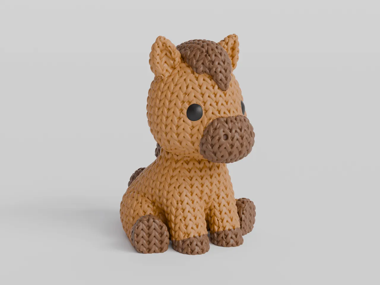 Knitted Horse view 4