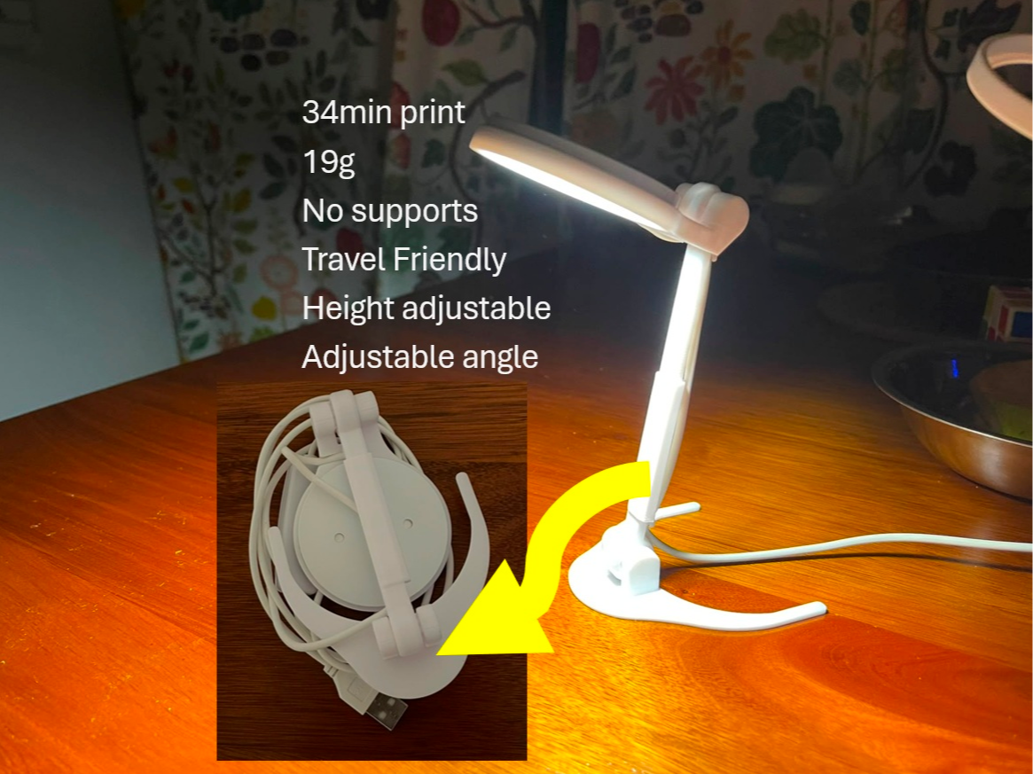 34min Foldable Travel Desk LED kit Lamp