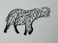 Tableau mural arbre-éléphant — photo 3