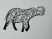 Tableau mural arbre-éléphant — photo 2