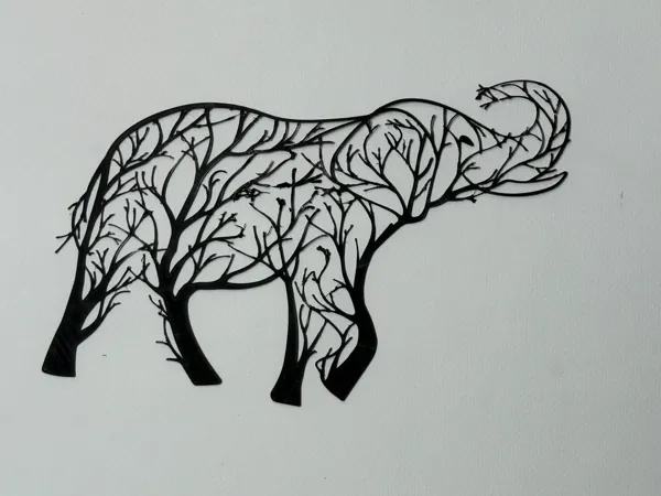 Tableau mural arbre-éléphant