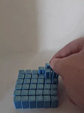 Objeto manipulable: Matrix Slide & Shift - Slim Flexi Fidget Cube Toy — vista de referencia 3