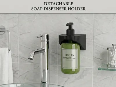 Modern Detachable Soap Dispenser Holder - No-Drill