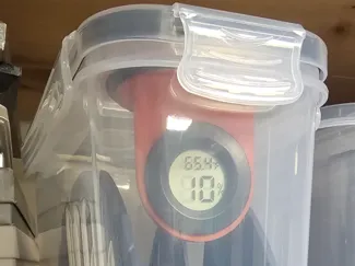 Cereal Storage Box Drop Down Hygrometer Mount