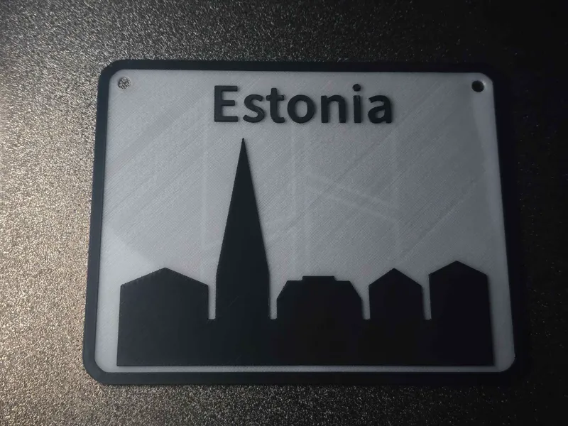 Estonian City Sign – Customizable Design!