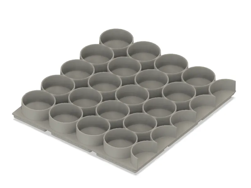 Gridfinity 17ml paints - Custom Ikea Helmer grid
