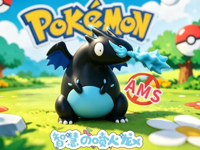 Intelligent Pokemon Charizard X Mega Evolution multi-color fully separated parts (no ams) / four-color integrated multi-version