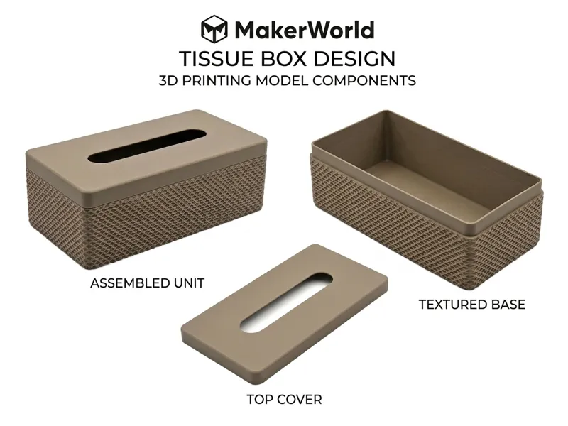 Minimalist Textured Tissue Box