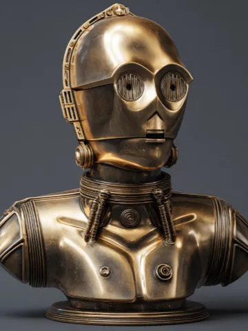 Figura decorativa: C-3PO Bust — vista de referencia 2