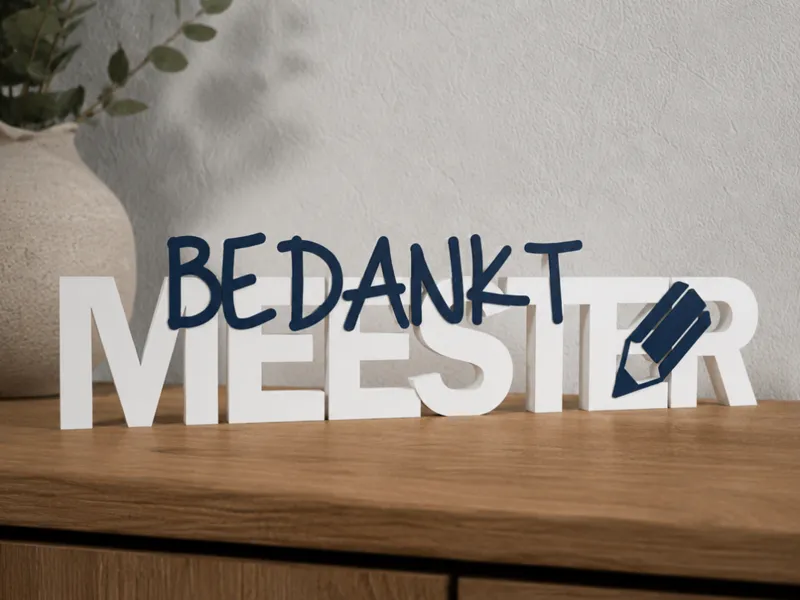 Word Art - Bedankt Meester