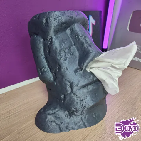 Moai Tissue Box and HeadPhone Holder - Supportless view 4