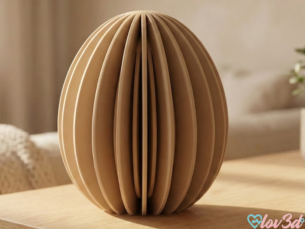 Parametric Ribbed Easter Egg - Dual Fin Style