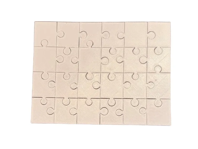 Letrero o emblema decorativo: Blank Puzzle – 24p (160x120mm) – UV / Sublimation. Referencia del modelo original.