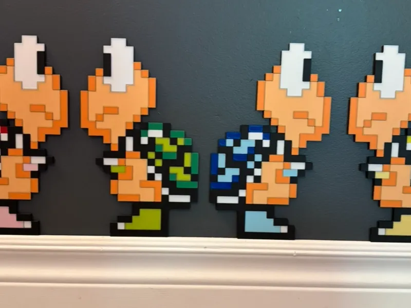 16bit SNES Mario Koopa Wall Art 