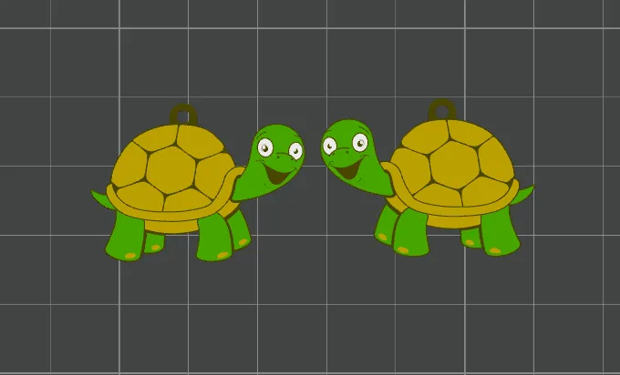 Turtle Earrings view 3