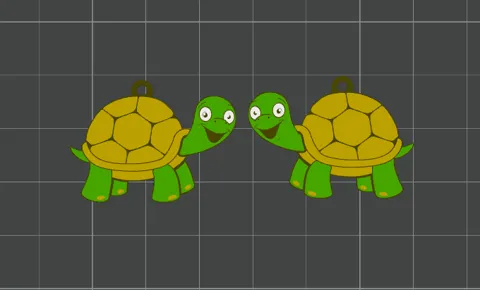 Turtle Earrings view 3
