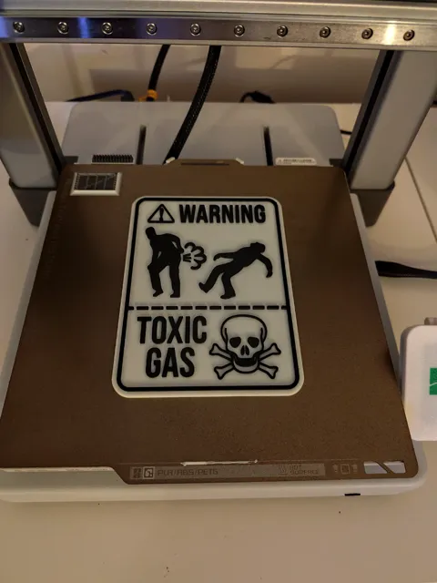 Bathroom Toxic Warning Sign view 2