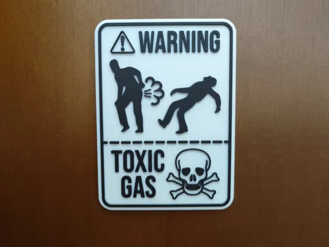 Bathroom Toxic Warning Sign