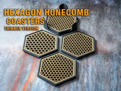 Hexagon Honeycomb Coaster - thinner version