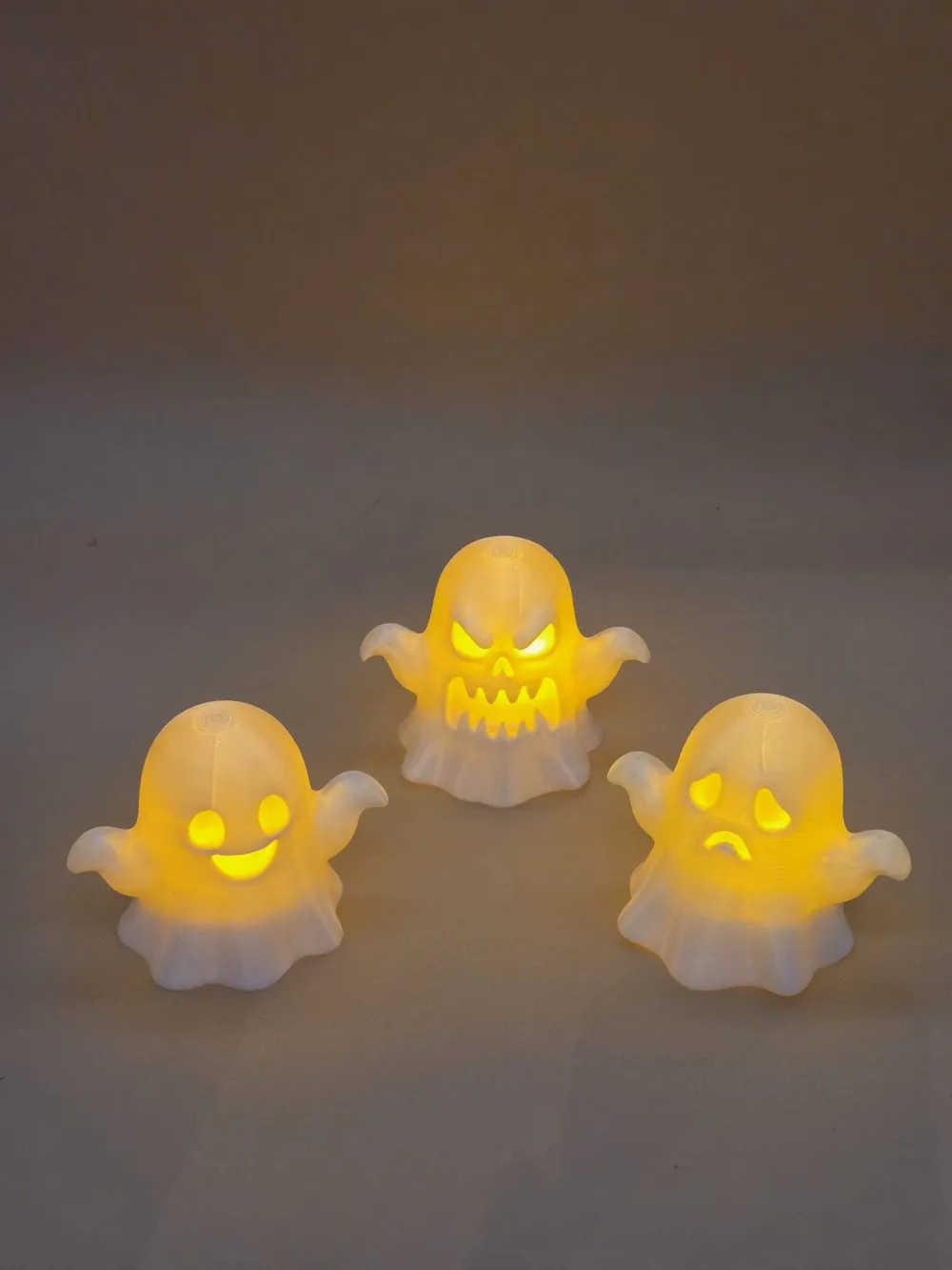 Little Halloween Tea Light Ghosts - Free 3D Print Model - MakerWorld