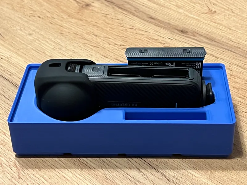 Gridfinity Case for Insta360 X4 & X5 + 2 Batteries