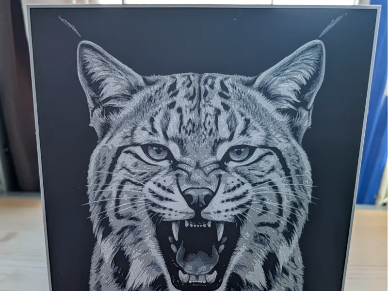 Growling Bobcat - Hueforge 4 color