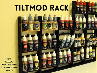 TiltMod Rack - Modular Tiltable Paint Holder 