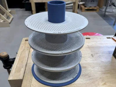 Filament spool stacker 