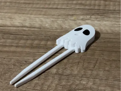 Ghost-shaped hair clip without AMS