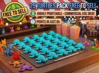 A1 mini 15 turtles in a row 5 hours 0.2mm ,2 walls, 15%