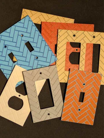 Adorno temático: Herringbone Tile Switch Plate Assortment — vista de referencia 2